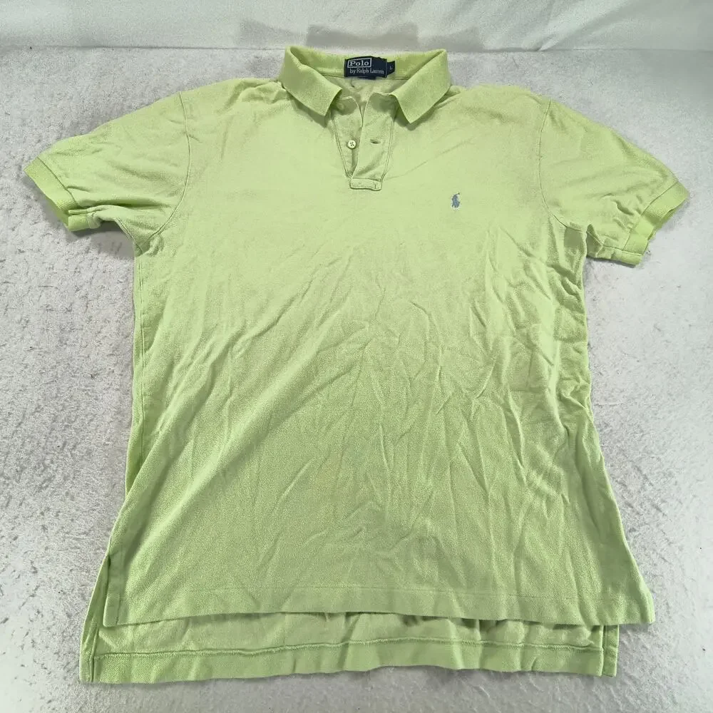 Polo by Ralph Lauren Short Sleeve Collared Polo Shirt Mens Size Large L Green